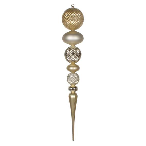 42" Champagne Durian Candy Matte Finial Ornament