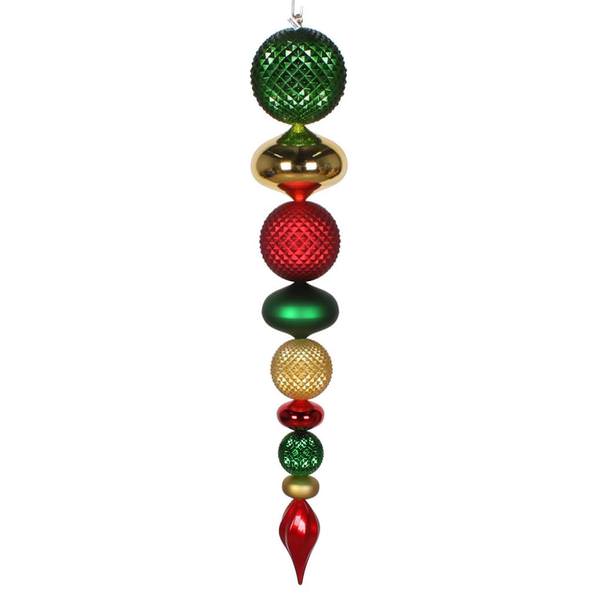 45" Red / Green / Gold Durian Finial Ornament