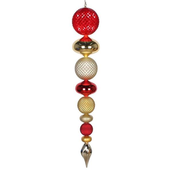 45" Red / Gold / Champagne Durian Finial Ornament