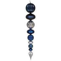 Vickerman 45" Midnight Blue / Silver Durian Finial Ornament