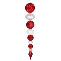 Vickerman 45" Red / White Durian Finial Ornament