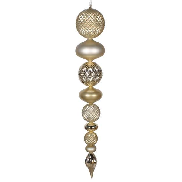 45" Champagne Durian Candy Matte Finial Ornament