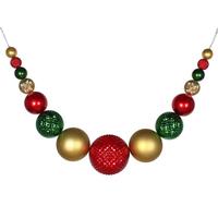 Vickerman 76" Red / Green / Gold Ornament Swag