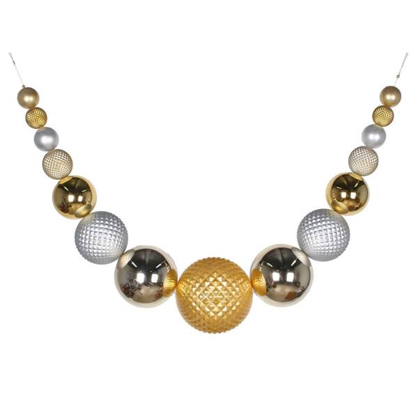 76" Champagne / Silver / Gold Ornament Swag
