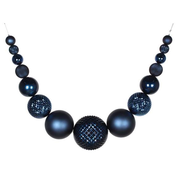 76" Midnight Blue Durian Ornament Swag