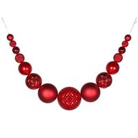 Vickerman 76" Red Candy/Matte Durian Ornament Swag