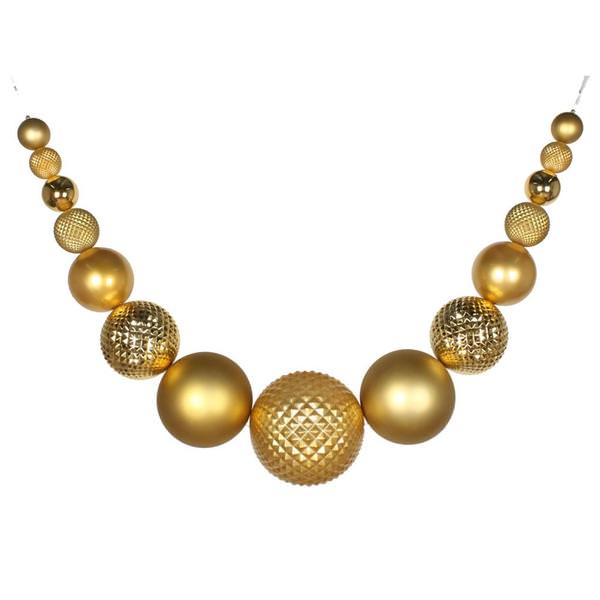 76" Gold Candy/Matte Durian Ornament Swag