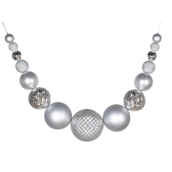 76" Silver Candy Durian Ornament Swag