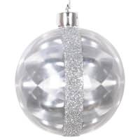Vickerman 3" Silver Glitter Reflector Ball Ornament (6 pack)