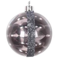 Vickerman 6" Black Glitter Reflector Ball Ornament (2 pack)