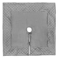 Vickerman 52" Gray Quilt Stitch Jewel Square Tree Skirt