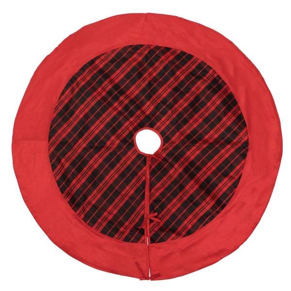 52" Red/Black Plaid Tree Skirt