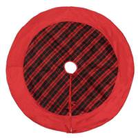 Vickerman 52" Red/Black Plaid Tree Skirt