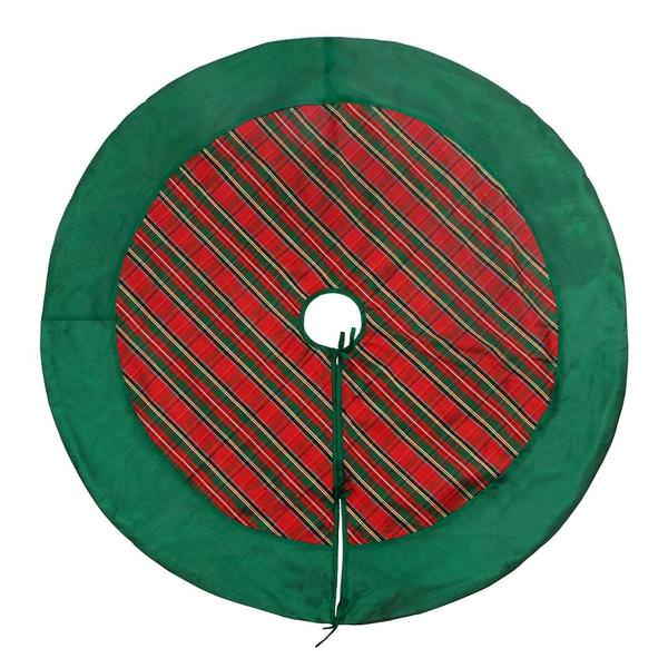 52" Red/Green Plaid Tree Skirt