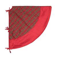 Vickerman 52" Red/Gold Plaid Tree Skirt