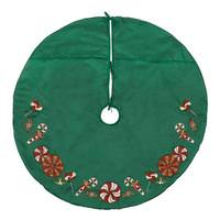 Vickerman 52" Green Beaded Candy Cane Tree Skirt