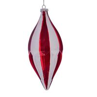 Vickerman 10" Red White Stripe Shuttle Ornament (2 pack)