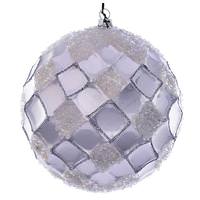 Vickerman 4.75" Silver Net Beaded Ball Ornament (3 pack)