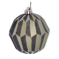 Vickerman 5" Wrought Iron Glitter Faceted Ball Ornament (3 pack)