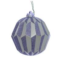 Vickerman 5" Limestone Glitter Faceted Ball Ornament (3 pack)