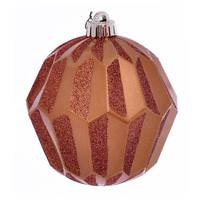 Vickerman 5" Copper Glitter Faceted Ball Ornament (3 pack)
