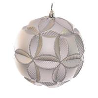Vickerman 6" Champagne Matte Clover Ball Ornament (2 pack)
