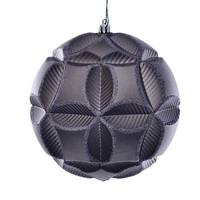 Vickerman 6" Pewter Matte Clover Ball Ornament (2 pack)