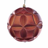 Vickerman 6" Copper Matte Clover Ball Ornament (2 pack)