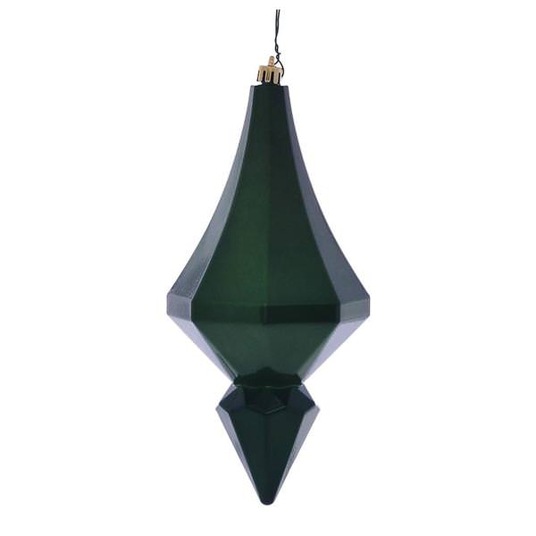 8" Green Candy Diamond Finial Ornament (2 pack)