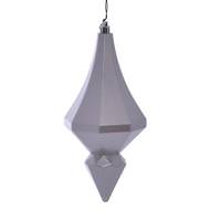 Vickerman 8" Silver Candy Diamond Finial Ornament (2 pack)