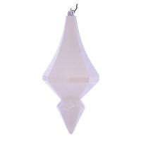 Vickerman 8" White Candy Diamond Finial Ornament (2 pack)