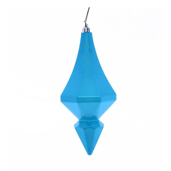 8" Turquoise Candy Diamond Finial Ornament (2 pack)