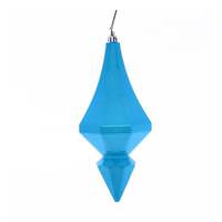 Vickerman 8" Turquoise Candy Diamond Finial Ornament (2 pack)
