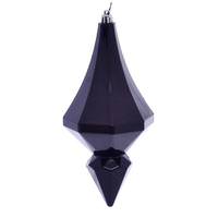 Vickerman 8" Black Candy Diamond Finial Ornament (2 pack)