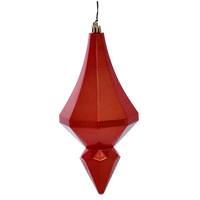 Vickerman 8" Burnished Orange Candy Diamond Finial Ornament (2 pack)
