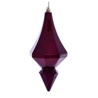 Vickerman 8" Wine Candy Diamond Finial Ornament (2 pack)