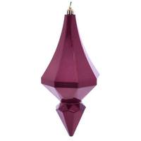 Vickerman 8" Berry Red Candy Diamond Finial Ornament (2 pack)