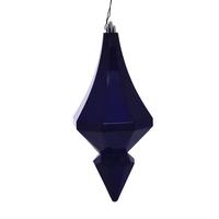 View 8" Cobalt Blue Candy Diamond Finial Ornament (2 pack)