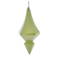 Vickerman 8" Celadon Candy Diamond Finial Ornament (2 pack)