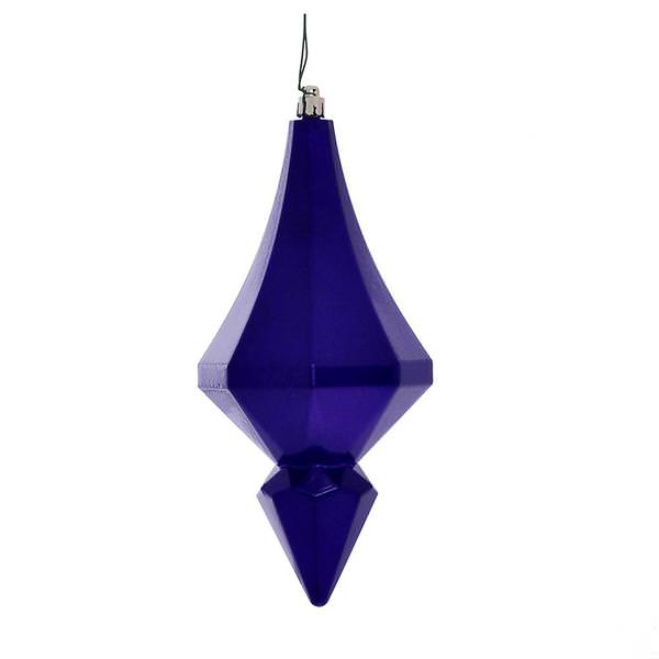 8" Purple Candy Diamond Finial Ornament (2 pack)