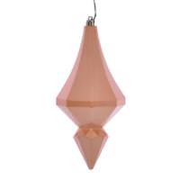 Vickerman 8" Cafe Latte Candy Diamond Finial Ornament (2 pack)
