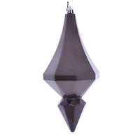 Vickerman 8" Gunmetal Candy Diamond Finial Ornament (2 pack)
