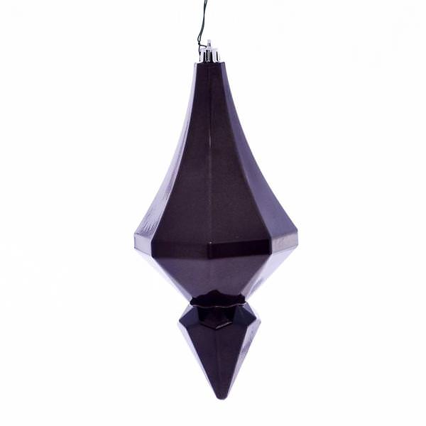 8" Pewter Candy Diamond Finial Ornament (2 pack)