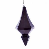 Vickerman 8" Pewter Candy Diamond Finial Ornament (2 pack)