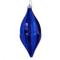 Vickerman 10" Blue Candy Glitter Shuttle Ornament (2 pack)
