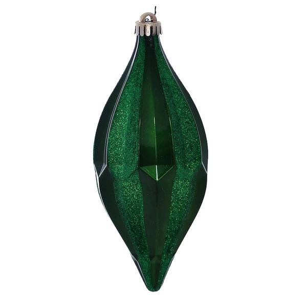 10" Green Candy Glitter Shuttle Ornament (2 pack)