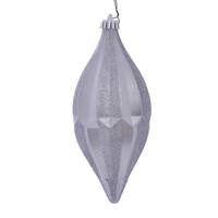 Vickerman 10" Silver Candy Glitter Shuttle Ornament (2 pack)