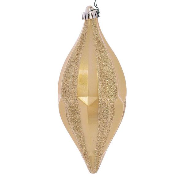 10" Gold Candy Glitter Shuttle Ornament (2 pack)