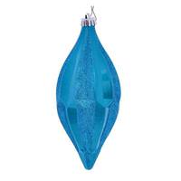 Vickerman 10" Turquoise Candy Glitter Shuttle Ornament (2 pack)