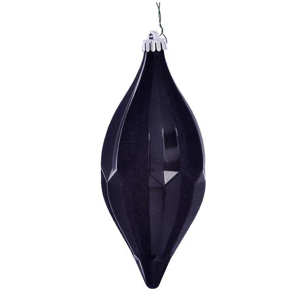 10" Black Candy Glitter Shuttle Ornament (2 pack)